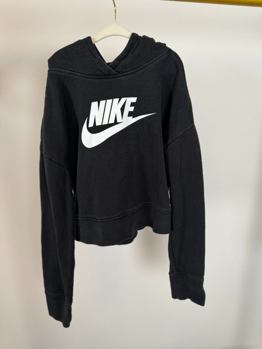 Nike, Girls, Large Black, Cropped Hoodie.